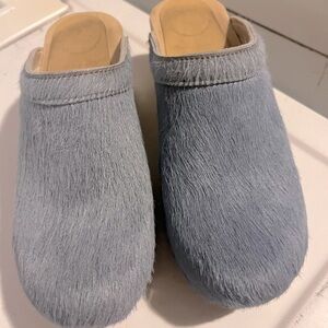 No. 6 Store  Clog clogs wooden light blue Pony hair size 37 7